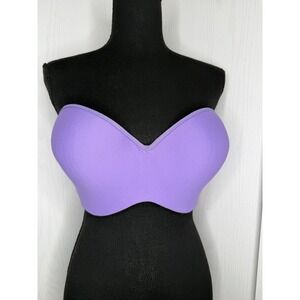 Sweet Nothings Strapless Bra Women 38D Purple Underwire Lightly Padded 08929